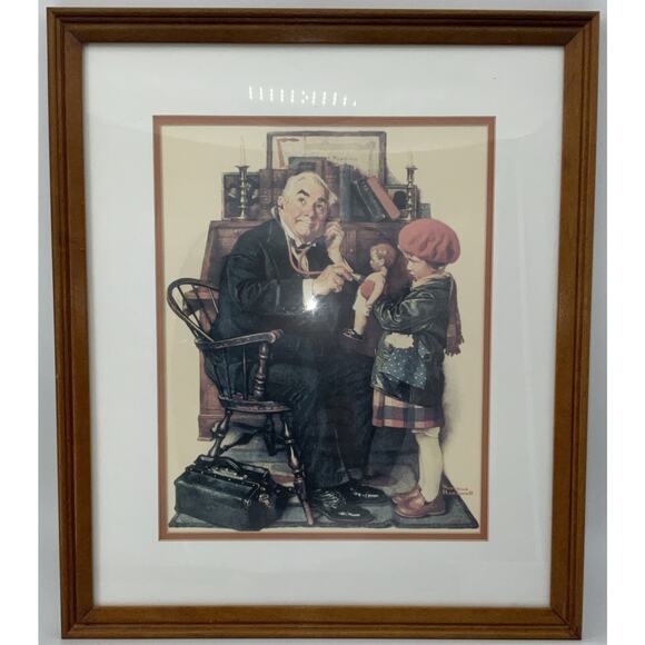Vintage "A Serious Case" Print by Norman Rockwell /The Norman Rockwell Museum - Picture 1 of 5